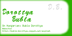 dorottya bubla business card